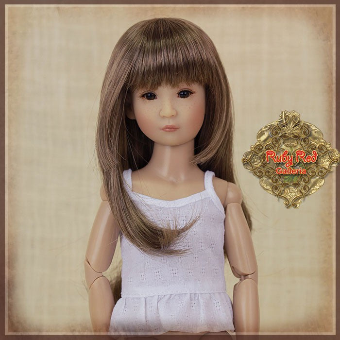 Medium Brown Long Synthetic Wig for 12" Dolls (WD0012A)