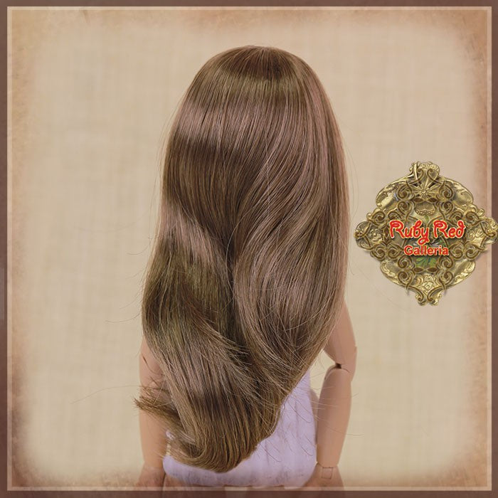 Medium Brown Long Synthetic Wig for 12" Dolls (WD0012A)