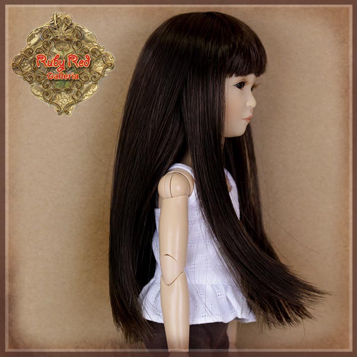 Long Brunette Synthetic Wig for 12" Dolls (WD0012B)