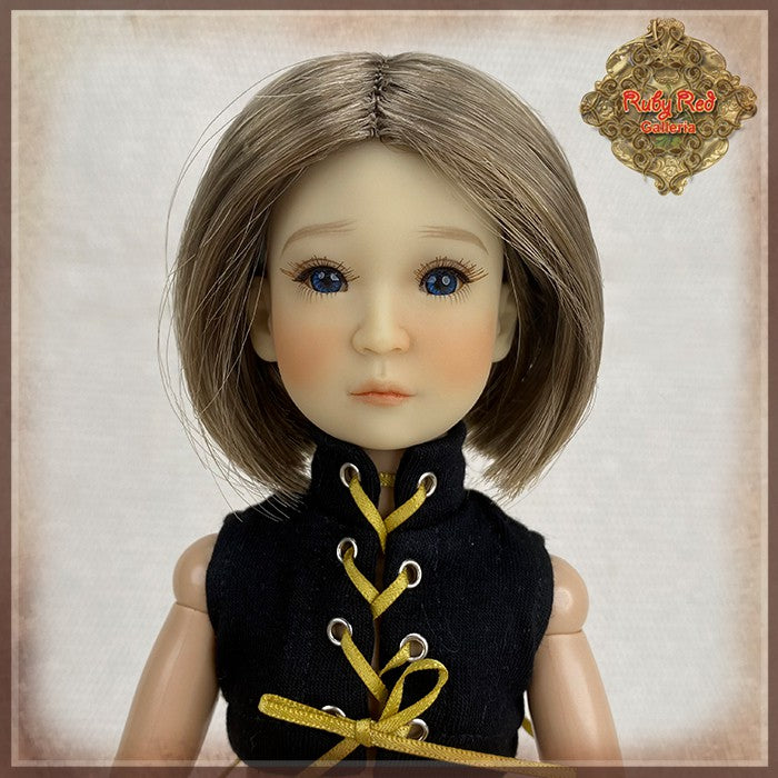 Medium Brown Bob Synthetic Wig for 12" Dolls (WD0021A)