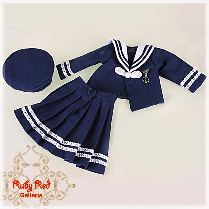 Sailor Style Skirt Set for 11.5" Bleuette Doll (EC0001A)