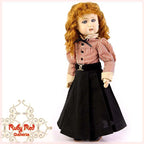 Striped Shirt and Black Long Skirt for 11.5" Bleuette Doll (EC0009A)
