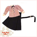 Striped Shirt and Black Long Skirt for 11.5" Bleuette Doll (EC0009A)