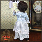 Full Ivory Dress Set & Wig for 11.5" Bleuette Doll (EC0013A)