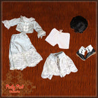 Full Ivory Dress Set & Wig for 11.5" Bleuette Doll (EC0013A)