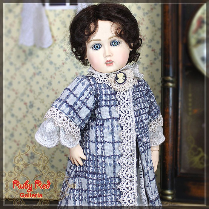 Full Coat & Dress & Wig Set for 11.5" Bleuette Doll (EC0015A)