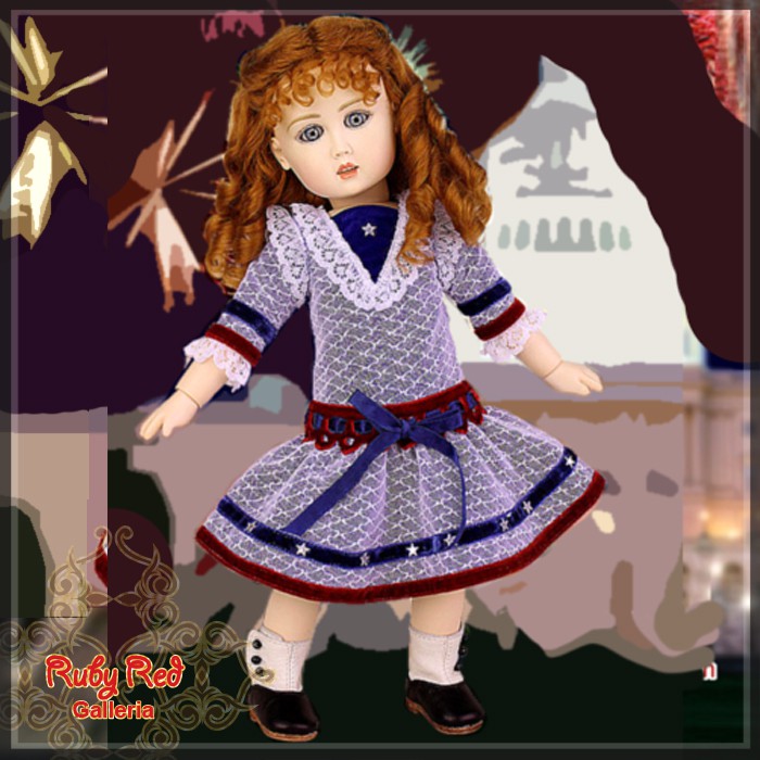 National USA Day Outfit & Wig for 11.5" Bleuette Doll (EC0018A)