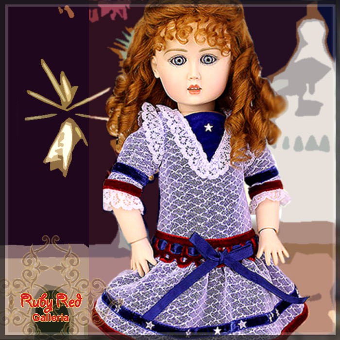 National USA Day Outfit & Wig for 11.5" Bleuette Doll (EC0018A)