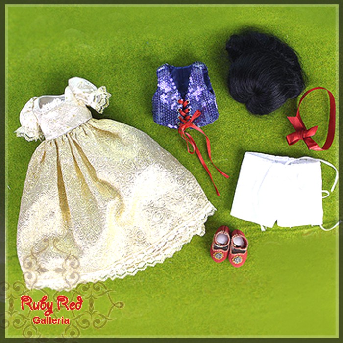 Classic Princess Dress & Wig for 11.5" Bleuette Doll (EC0020A)