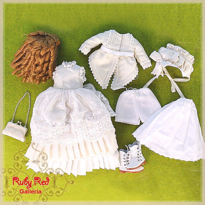 Charity Bazaar Outfit & Wig for 11.5" Bleuette Doll (EC0022A)
