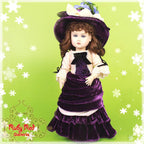 Velvet Royal Purple Outfit & Wig for 11.5" Bleuette Doll (EC0023A)