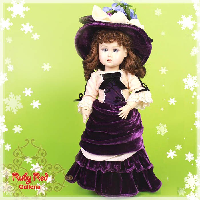 Velvet Royal Purple Outfit & Wig for 11.5" Bleuette Doll (EC0023A)