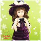 Velvet Royal Purple Outfit & Wig for 11.5" Bleuette Doll (EC0023A)
