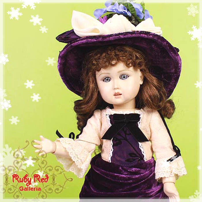 Velvet Royal Purple Outfit & Wig for 11.5" Bleuette Doll (EC0023A)