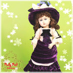 Velvet Royal Purple Outfit & Wig for 11.5" Bleuette Doll (EC0023A)