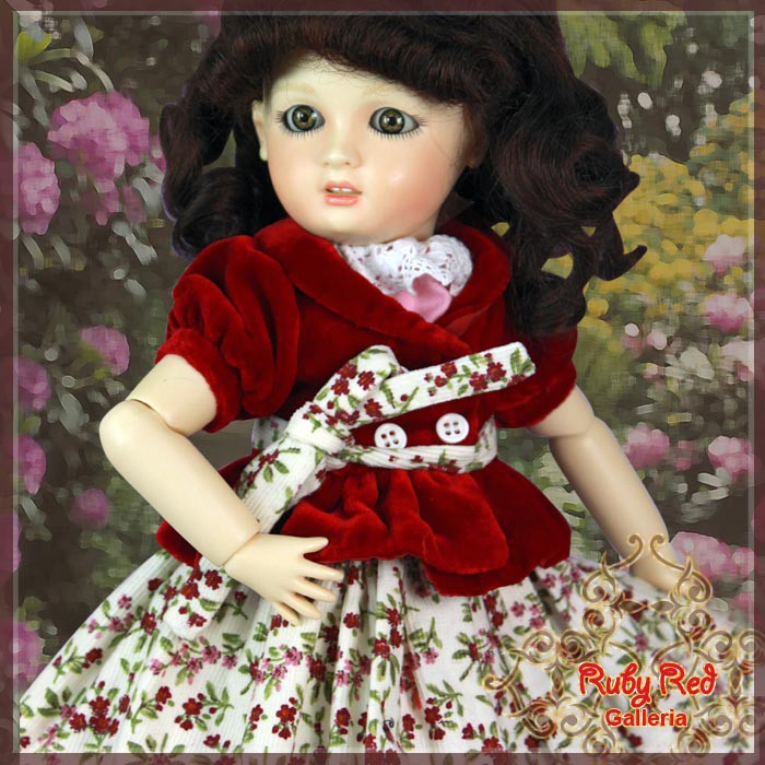 Velvet Flower Outfit for 11.5" Bleuette Doll (EC0026B)