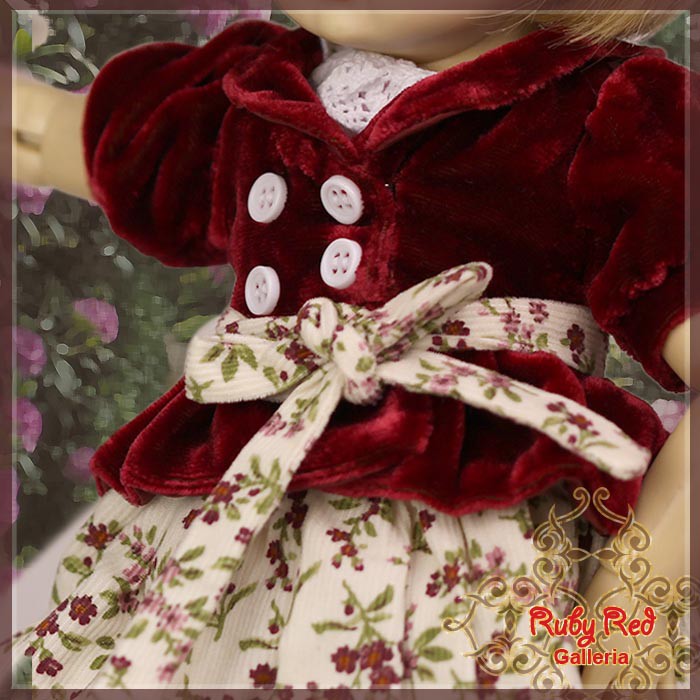 Velvet Flower Outfit for 11.5" Bleuette Doll (EC0026B)