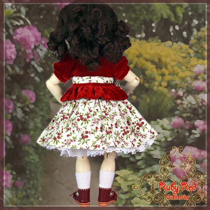 Velvet Flower Outfit for 11.5" Bleuette Doll (EC0026B)