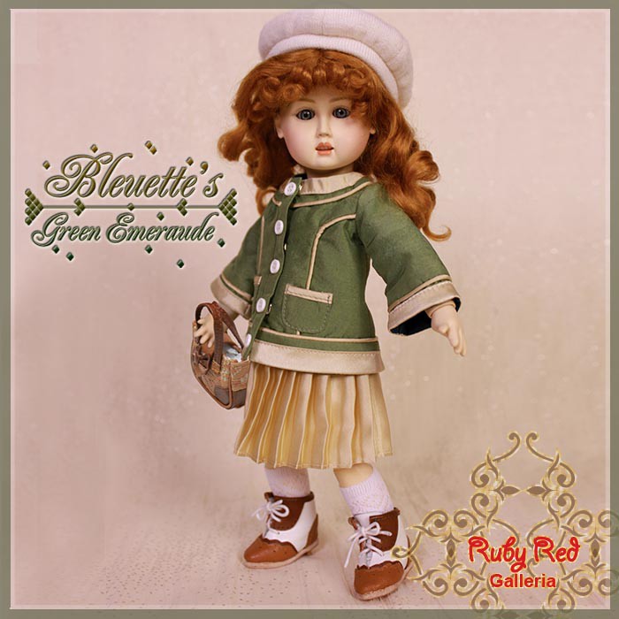 Green Emerald Outfit & Wig Bleuette Doll (EC0027A)