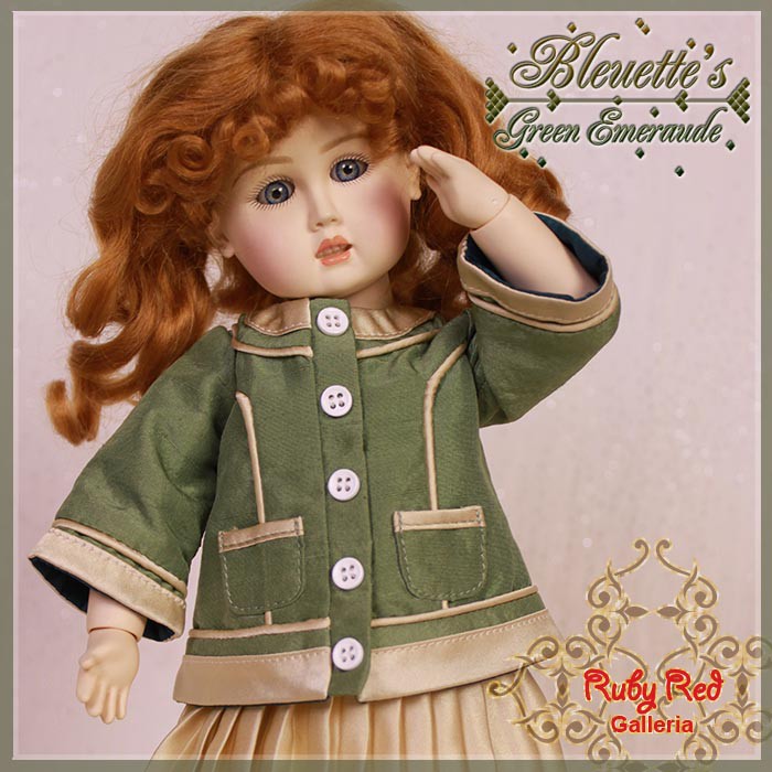 Green Emerald Outfit & Wig Bleuette Doll (EC0027A)