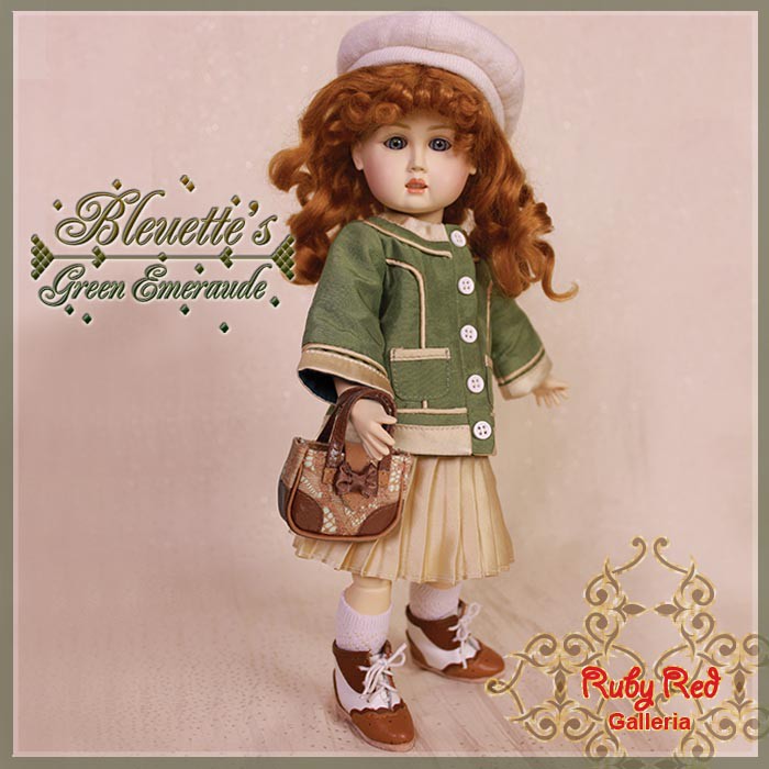 Green Emerald Outfit for 11.5" Bleuette Doll (EC0027B)