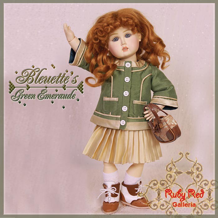Green Emerald Outfit for 11.5" Bleuette Doll (EC0027B)