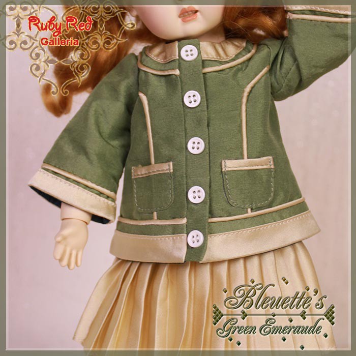Green Emerald Outfit for 11.5" Bleuette Doll (EC0027B)