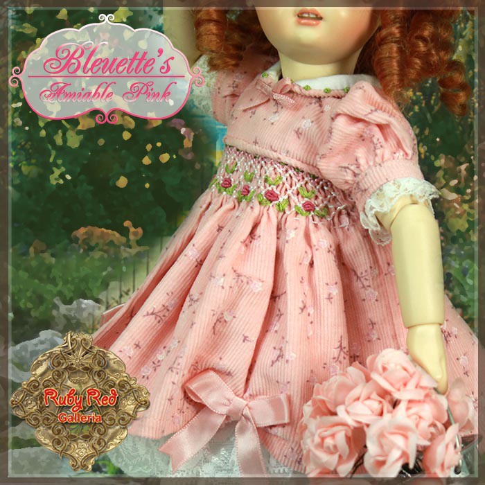 Amiable Pink Outfit & Wig for 11.5" Bleuette Doll (EC0028A)