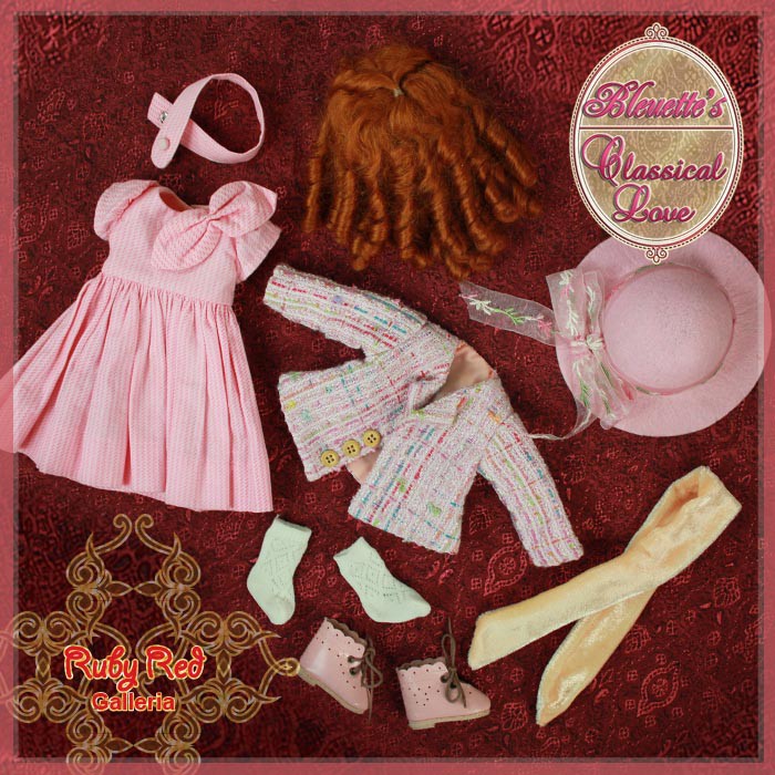 Classical Love Outfit & Wig for 11.5" Bleuette Doll (EC0030A)