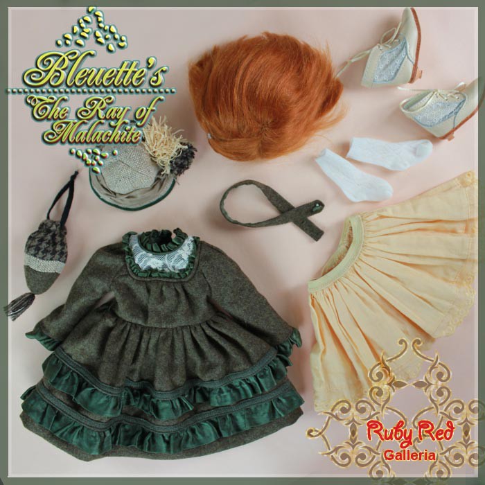 The Ray of Malachite Outfit & Wig for 11.5" Bleuette Doll (EC0031A)