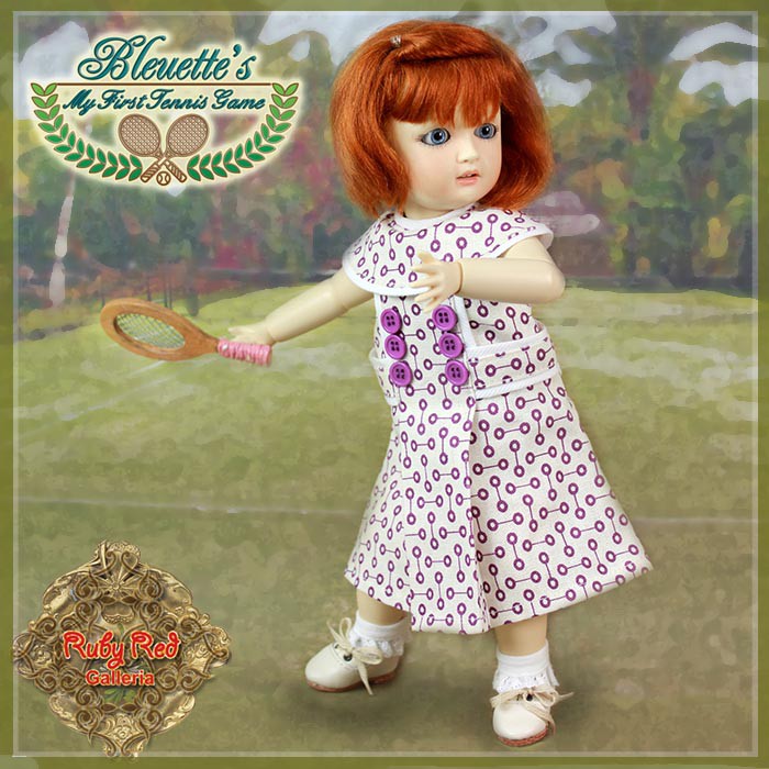 Tennis Outfit & Wig for 11.5" Bleuette Doll (EC0032A)