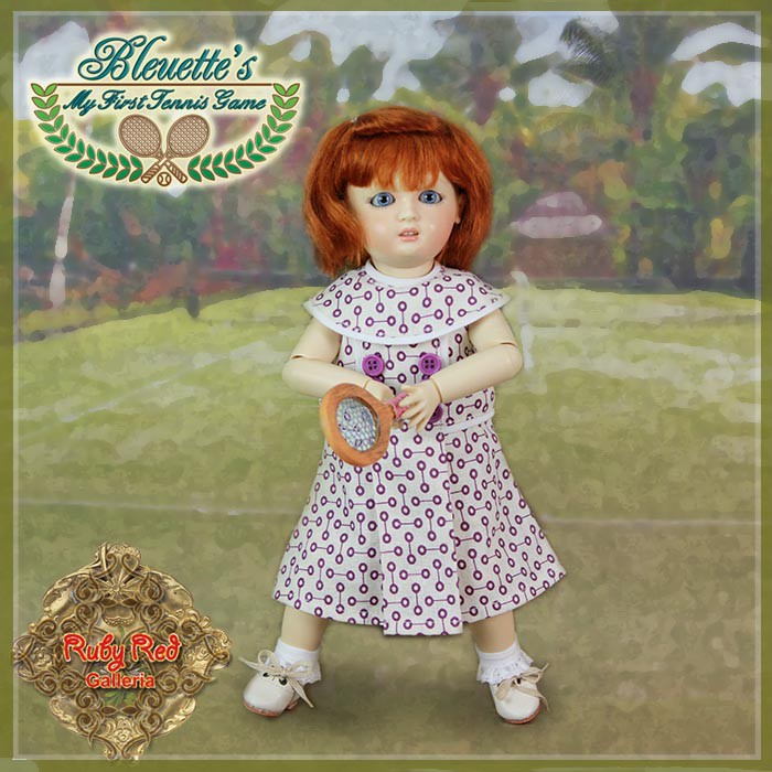 Tennis Outfit & Wig for 11.5" Bleuette Doll (EC0032A)