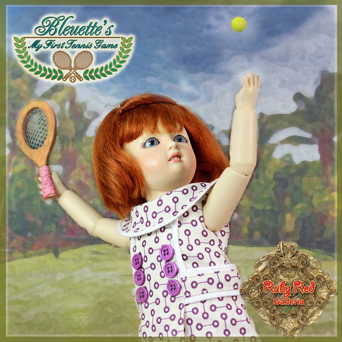 Tennis Outfit & Wig for 11.5" Bleuette Doll (EC0032A)