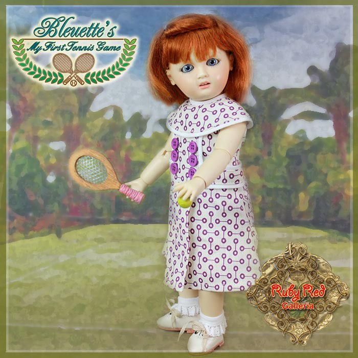 Tennis Outfit & Wig for 11.5" Bleuette Doll (EC0032A)