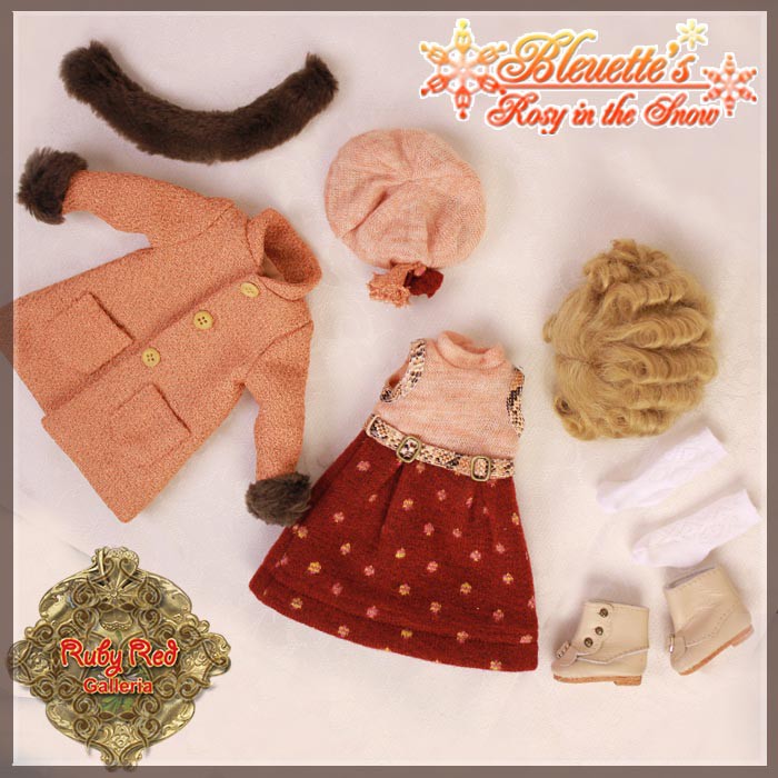 Snow Day Outfit & Wig for 11.5" Bleuette Doll Cloth (EC0033A)