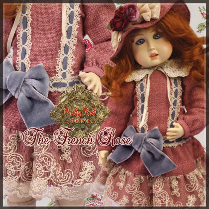 The French Rose Outfit & Wig for 11.5" Bleuette Doll (EC0034A)