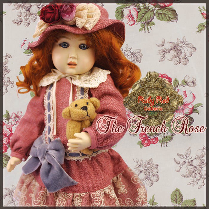 The French Rose Outfit & Wig for 11.5" Bleuette Doll (EC0034A)