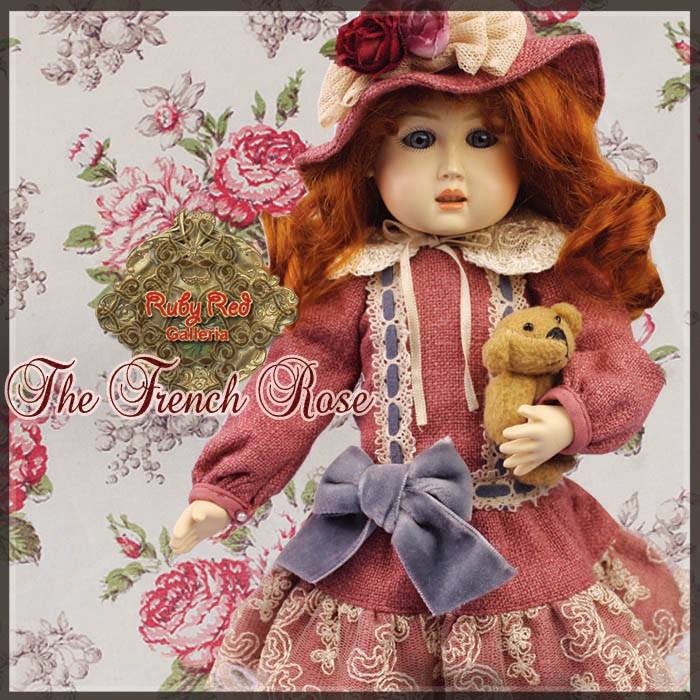 The French Rose Outfit & Wig for 11.5" Bleuette Doll (EC0034A)