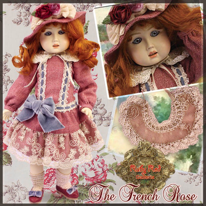 The French Rose Outfit for 11.5" Bleuette Doll (EC0034B)