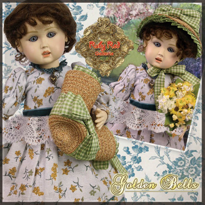 Golden Bells Outfit & Wig for 11.5" Bleuette Doll (EC0035A)
