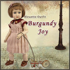 Burgundy Joy Outfit & Wig for 11.5" Bleuette Doll (EC0037A)