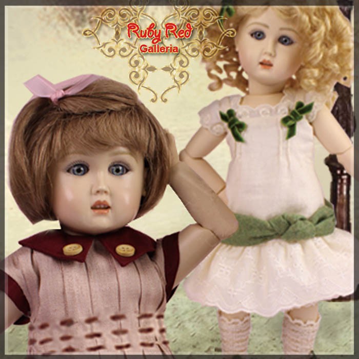 Burgundy Joy Outfit & Wig for 11.5" Bleuette Doll (EC0037A)