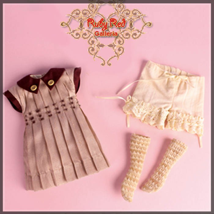 Burgundy Joy Outfit for 11.5" Bleuette Doll (EC0037B)