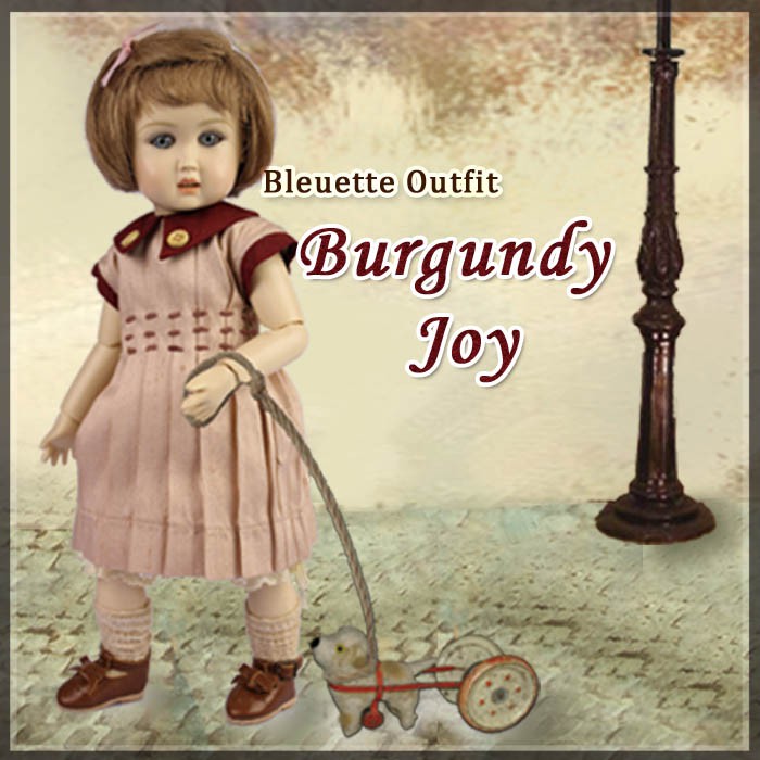 Burgundy Joy Outfit for 11.5" Bleuette Doll (EC0037B)