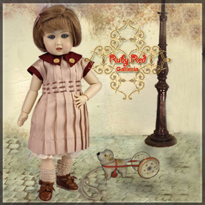 Burgundy Joy Outfit for 11.5" Bleuette Doll (EC0037B)