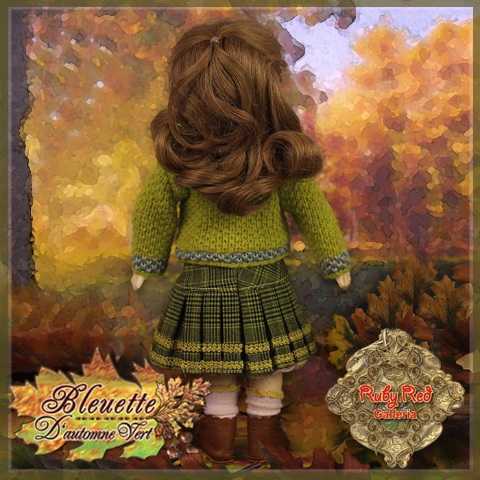 D'automne Vert Outfit for 11.5" Bleuette Doll (EC0039B)