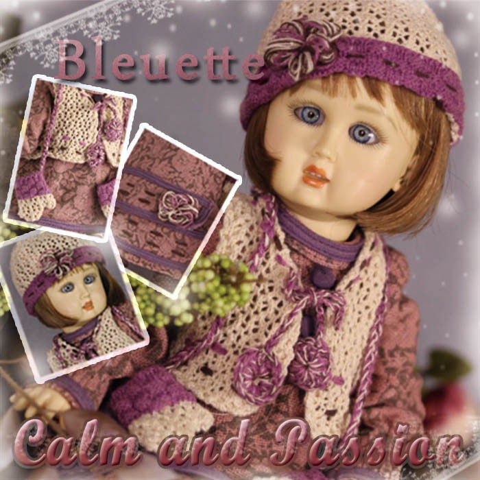 Calm and Passion Outfit & Wig for 11.5" Bleuette Doll (EC0040A)