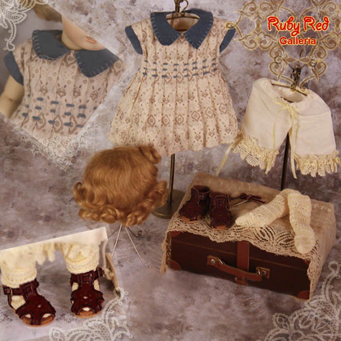 Playtime Outfit & Wig for 11.5" Bleuette Doll (EC0043A)