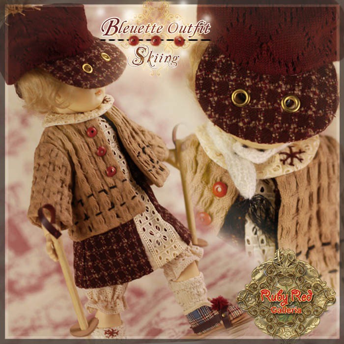 On the Snow Outfit & Wig for 11.5" Bleuette Doll (EC0044A)