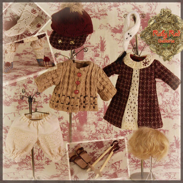 On the Snow Outfit & Wig for 11.5" Bleuette Doll (EC0044A)